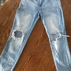 Nordstrom SP black label ripped blue jeans